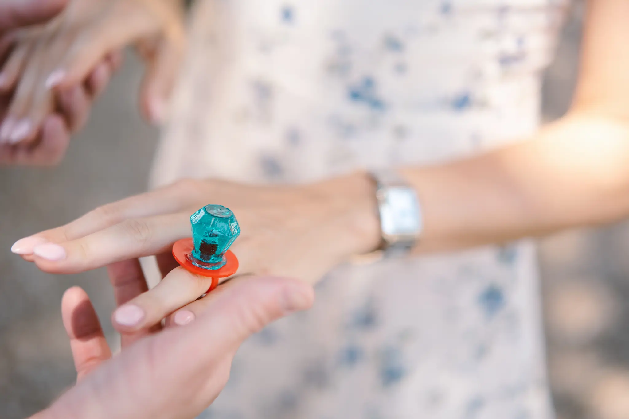 Toy ring gift. Which finger to wear wedding ring matters for real jewellery gifts.